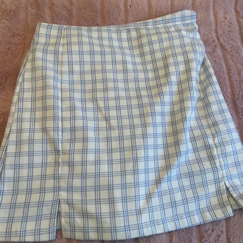 mini plaid pencil skirt